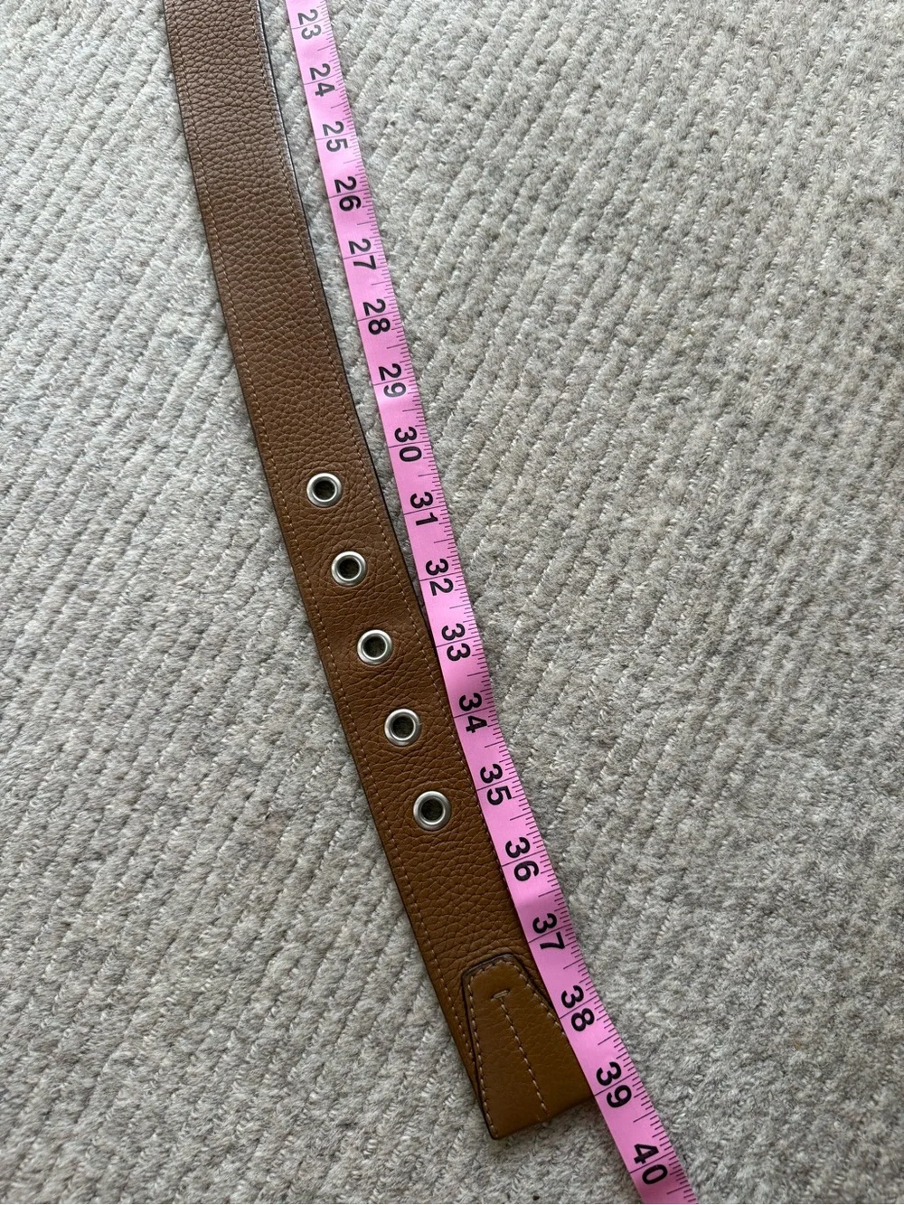 Prada Brown Leather Belt with Silver Buckle